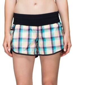 Lululemon speed run plaid shorts